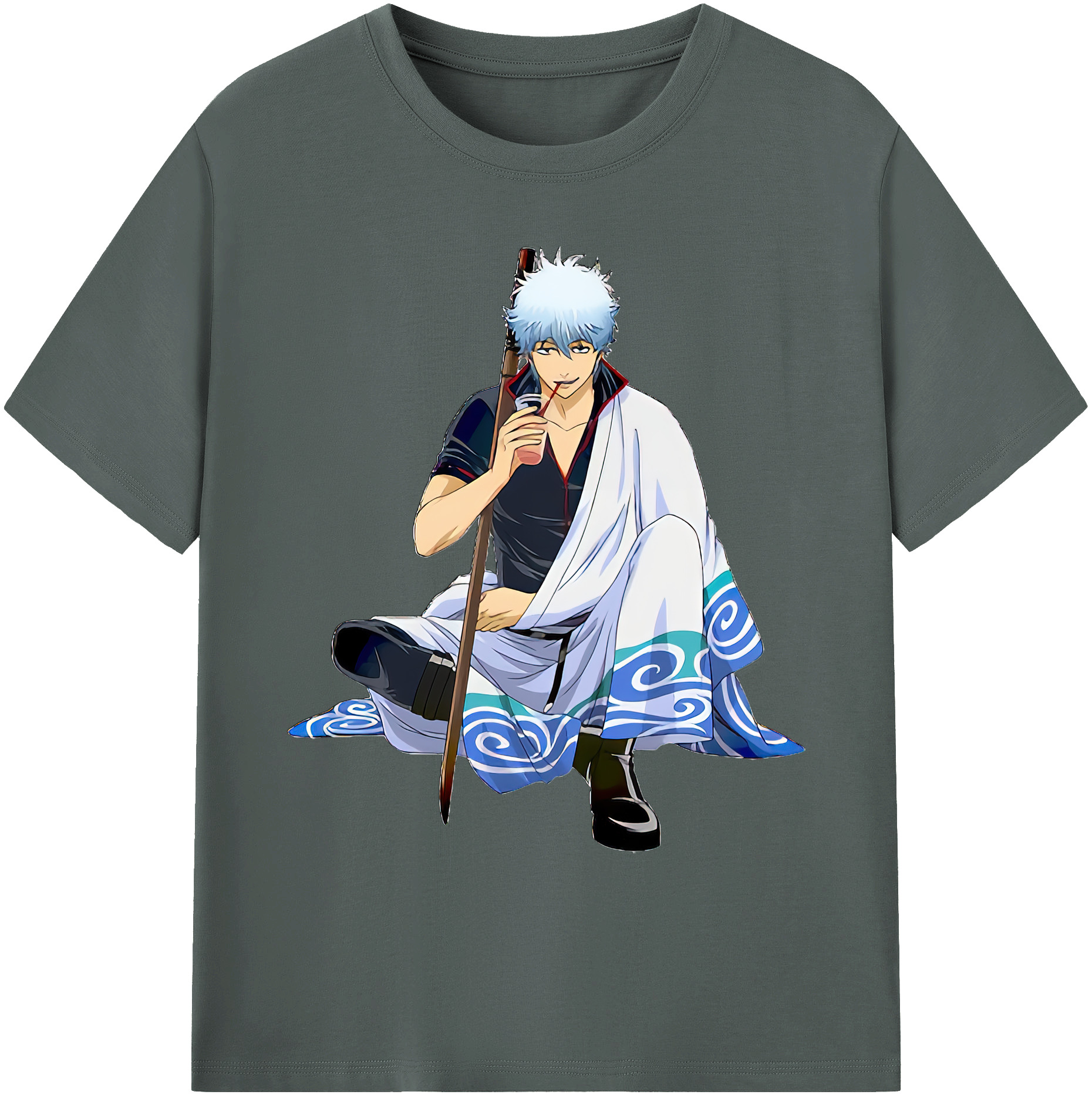 （画像用） ぎんたま 坂田銀時（さかたぎんとき） 神楽 志村新八（しむら しんぱち） GINTAMA Sakata Gintoki Kagura Shimura Shinpachi 綿100％ メンズ半袖Tシャツ｜肌触りやわらか＆通気性